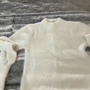 Zara Soft White Turtleneck Sweater